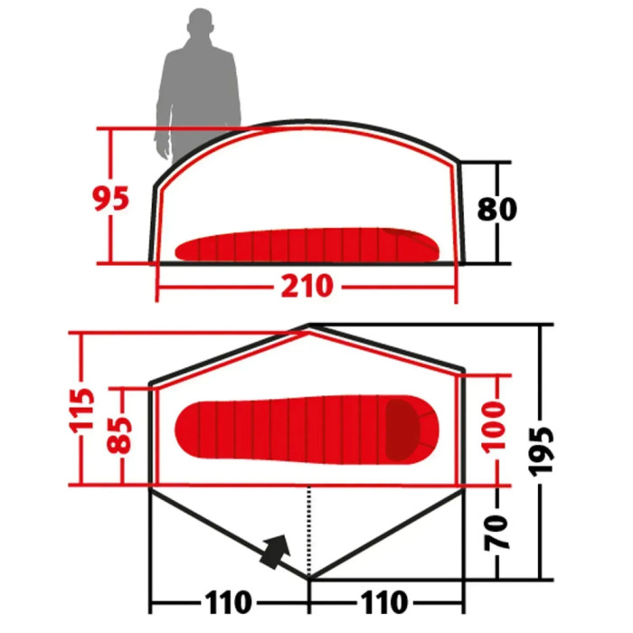 Палатка Wechsel Bella 1 ZG Green (231055)  