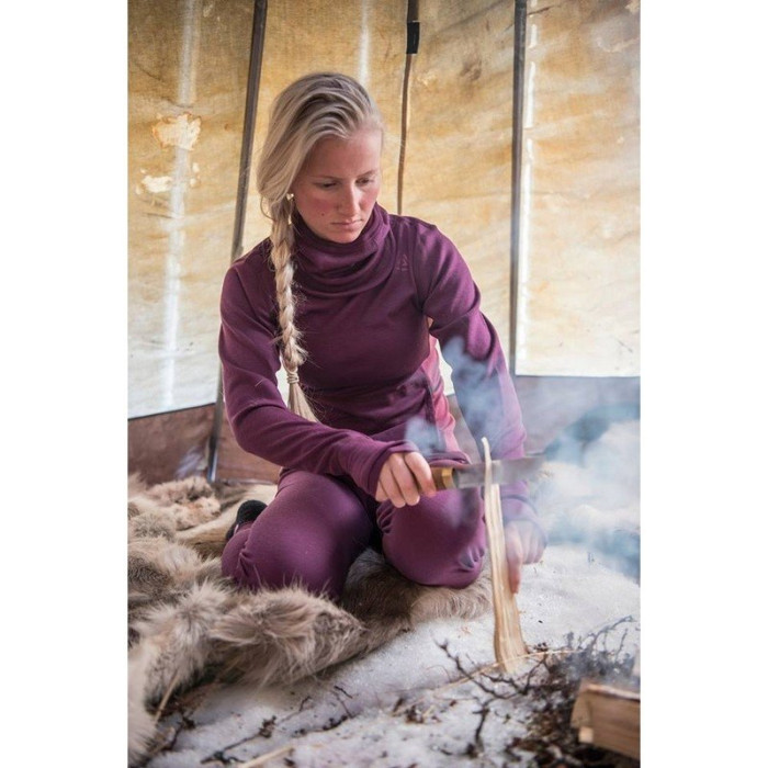 Худи женское Aclima WarmWool Hood Sweater Woman Grape Wine/Damson, S  