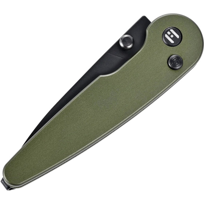 Нож Hightron Birdidi, D2, алюминий, зеленый, черный клинок  
