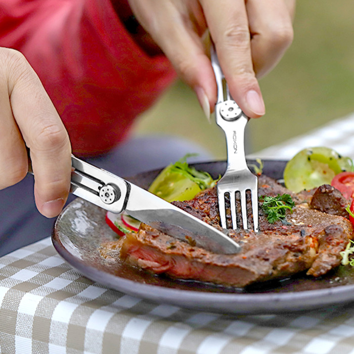 Набор столовых приборов Roxon C1S 3 in1 (ложка, вилка, нож), нержавеющая сталь (следы использования)  