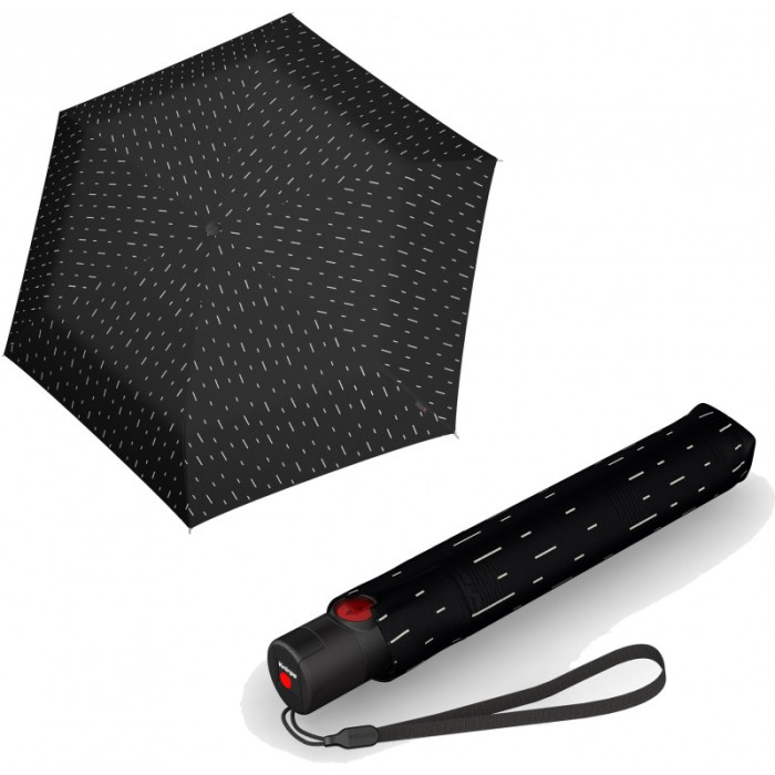 Зонт Knirps U.200 Rain Black Авто/Складной/6спиц /D97x26см  