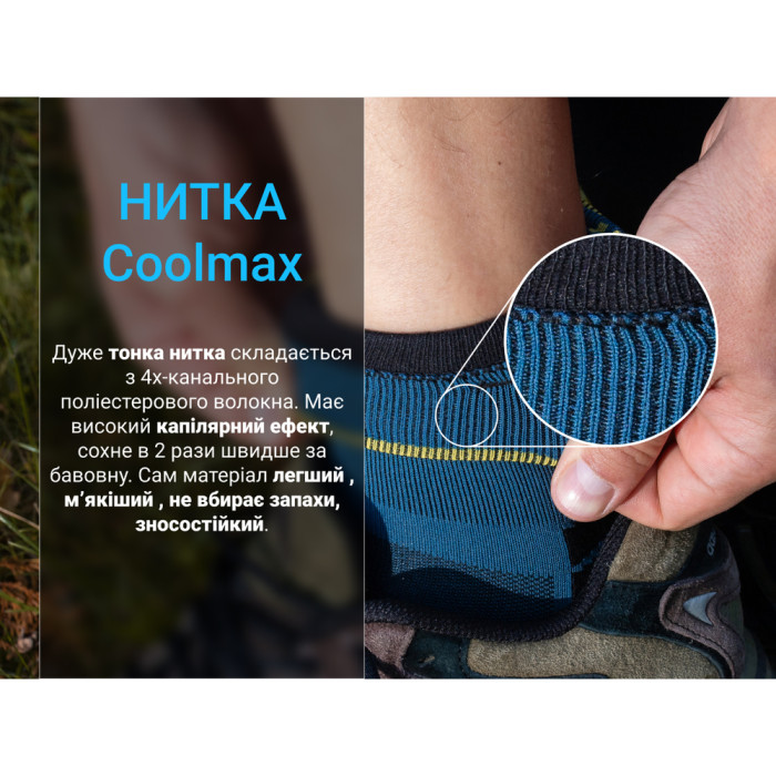Носки водонепроницаемые Dexshell Running Lite 2.0 Socks, темно-голубые, размер L (43-46)  