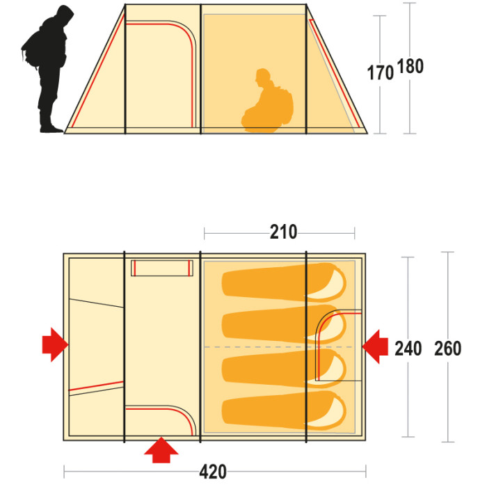 Палатка Ferrino Proxes 4 Blue  