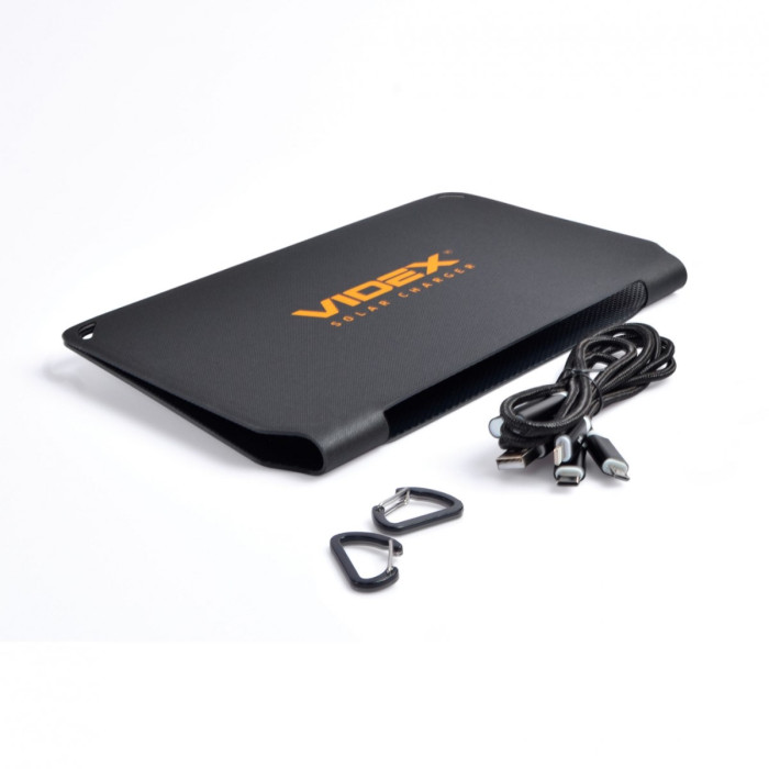 Портативное зарядное устройство солнечная панель VIDEX VSO-F510UU 10W  