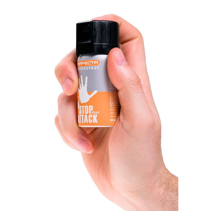 Баллончик газовый перцовый Umarex Perfecta Stop Attack 10%, 40 мл, конусное распыление  