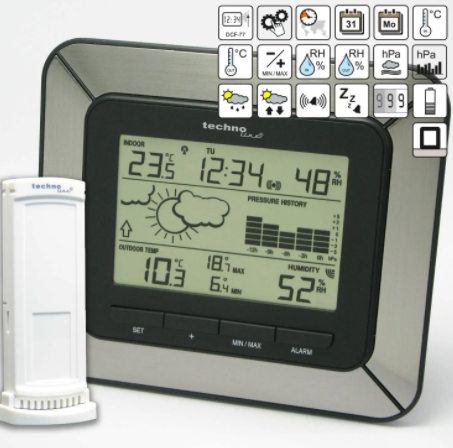 Метеостанция Technoline  WS9273 IT -серая/черная  