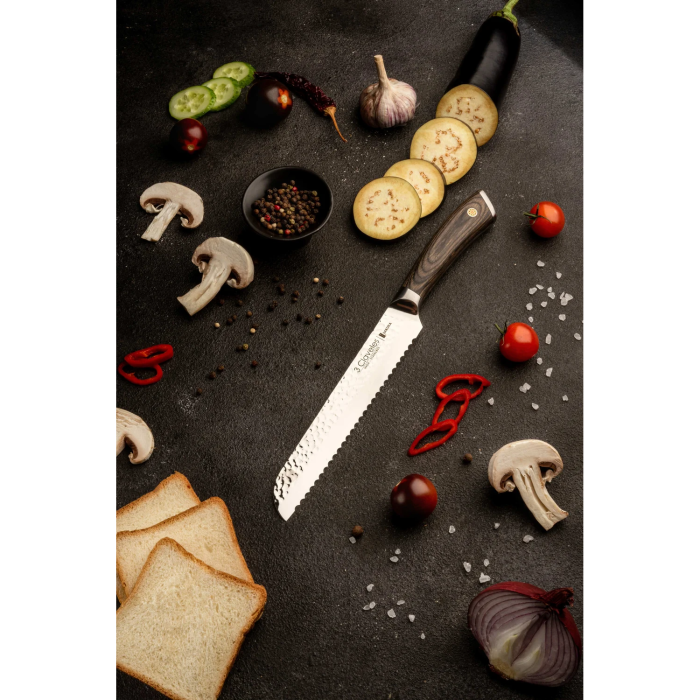 Нож для хлеба 19 см. SAKURA 3claveles 1017, Испания  