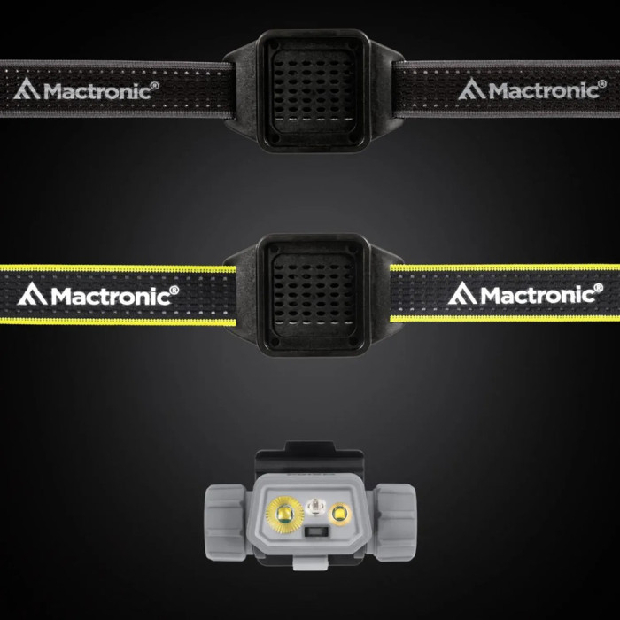 Фонарь налобный Mactronic Prism (650 Lm) Cool White/RGB LED Recharg Type-C Helmet Kit (THL0141)  