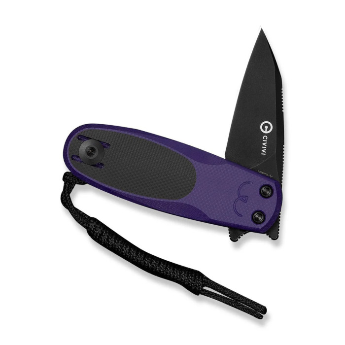 Нож складной карманный Civivi Purr, (4.65 см) Nitro-V / G10 фиолетовый/черный  