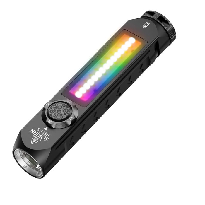 Фонарь Sofirn IF24PRO ручной 1800 лм с RGB светом и магнитом  