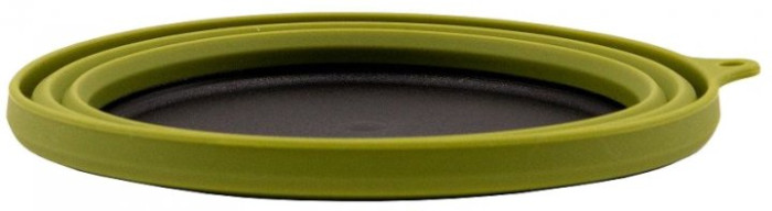 Тарелка Tramp силиконовая с пластиковым дном 550 мл, зеленый  
