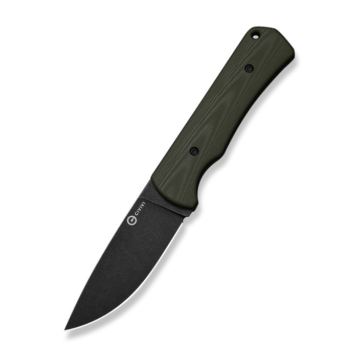 Нож с чехлом фиксированный туристический Civivi Jencks (9 см) 14C28N / G10 зеленый  