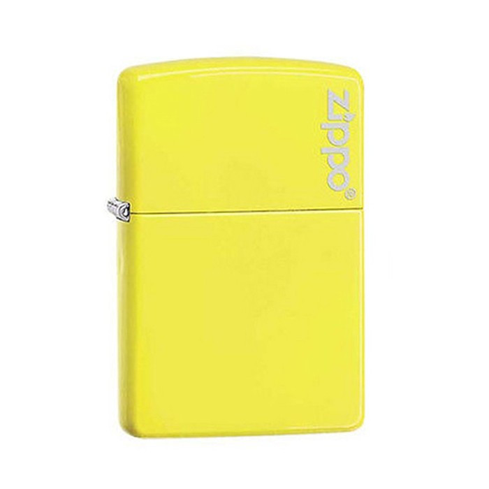 Зажигалка Zippo Reg Neon Yellow Lighter logo, 28887ZL 