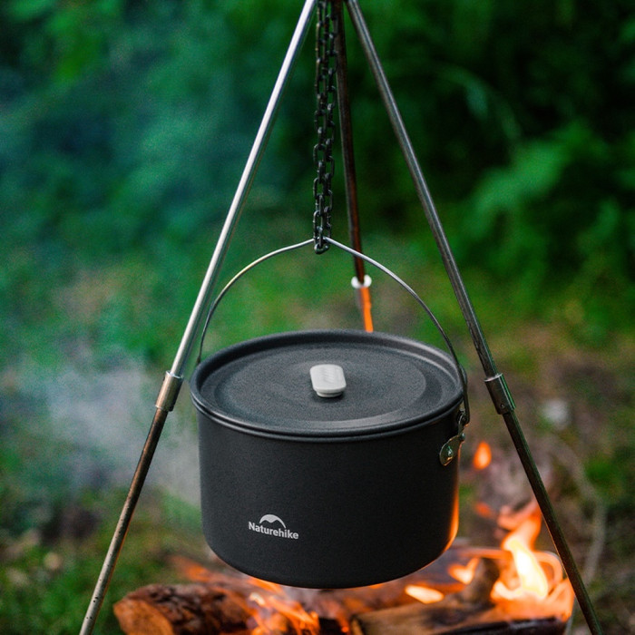 Кастрюля-казан с крышкой туристическая алюминиевая Naturehike Wild Trekking CNK2450CF010, 3 л  