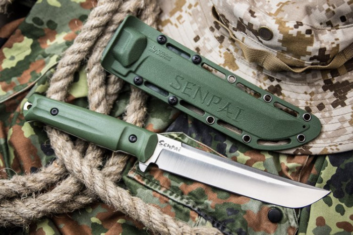 Нож Kizlyar Supreme Senpai сатин, сталь AUS8 (зеленый)  