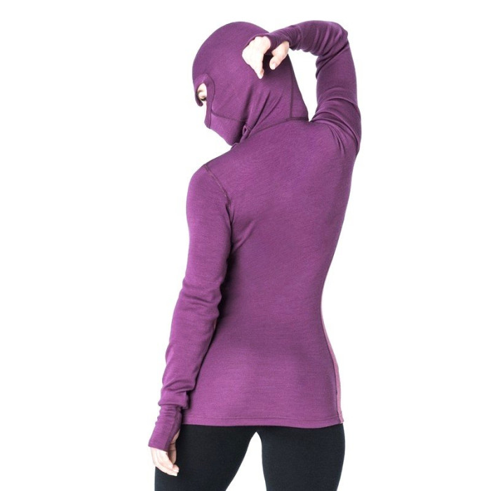 Худи женское Aclima WarmWool Hood Sweater Woman Grape Wine/Damson, M  