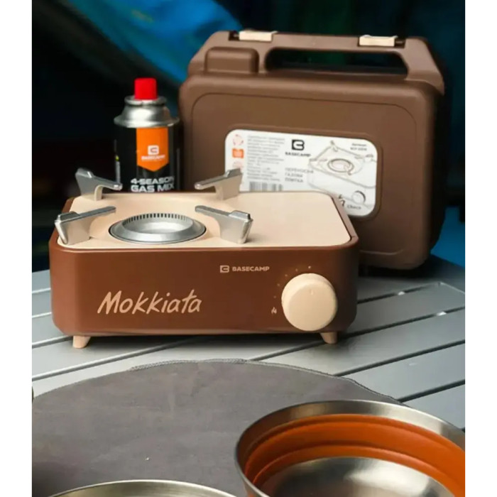 Портативная газовая плитка Base Camp Camping Stove Mokkiata, Brown (BCP 51519)  