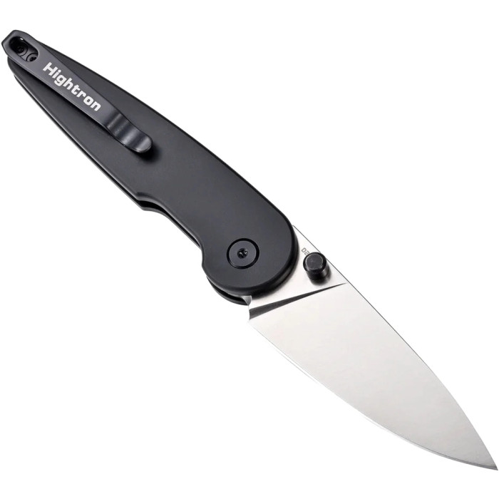 Нож Hightron Birdidi, D2, алюминий, черный, сатиновый клинок  