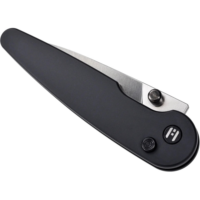 Нож Hightron Birdidi, D2, алюминий, черный, сатиновый клинок  