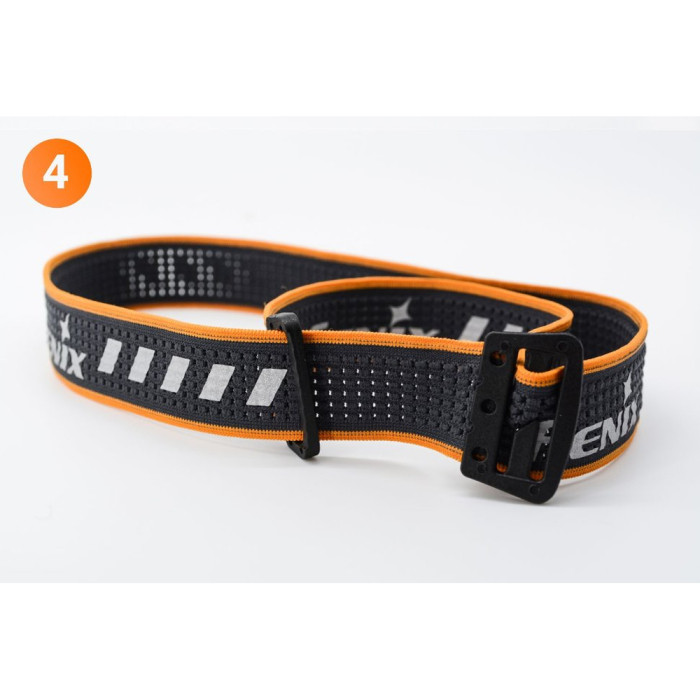 Лента для налобных фонарей Fenix, одинарная, AFH-03, черно-оранжевая  