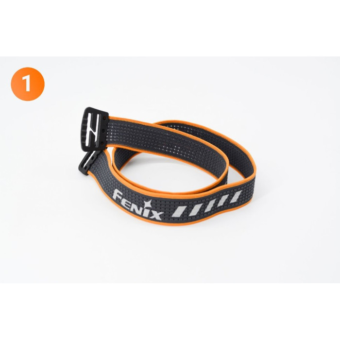 Лента для налобных фонарей Fenix, одинарная, AFH-03, черно-оранжевая  