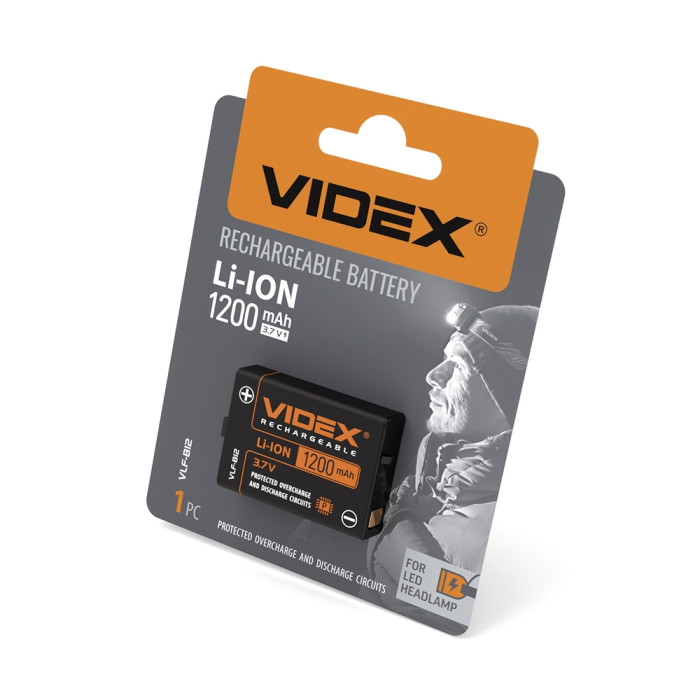 Аккумулятор Videx Li-ion VLF-B12 (защита) 1200mAh 1pcs BLISTER  