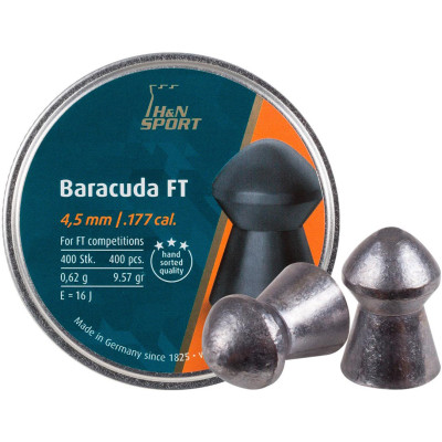 Пули пневматические H&amp;N Baracuda FT 4,51 мм 0,62 г 400шт/уп (92294510004)