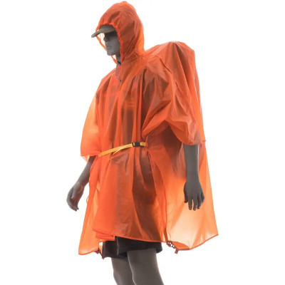Плащ-дождевик 3 в 1 3F Ul Gear Poncho 210T Upgrade Короткий рукав Оранжевый