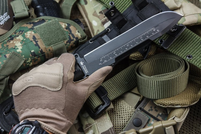 Нож Kizlyar Supreme Survivalist X, сталь D2 Black Titanium  