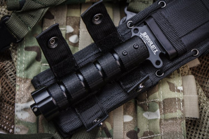 Нож Kizlyar Supreme Survivalist X, сталь D2 Black Titanium  