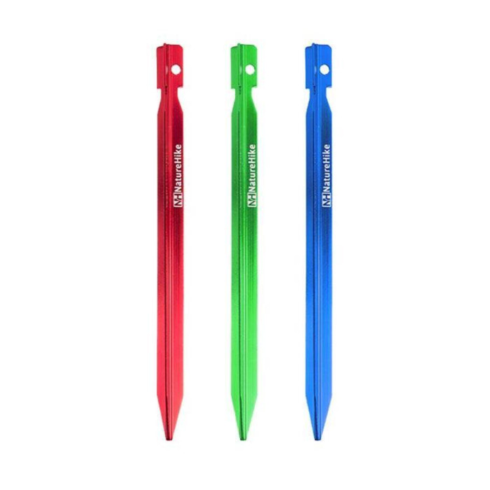 Колья алюминиевые V-образные Naturehike NH17D026-D, 16 см, красный (8 шт.)  