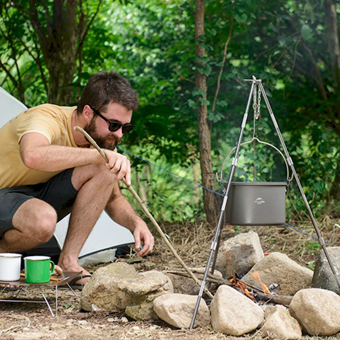 Тренога трехсекционная для котла Naturehike Light Tripod NH17S00S-G, алюминий / сталь  