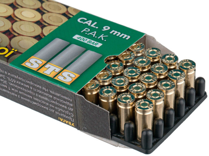 Патрон холостой STS пистолетный 9 мм  