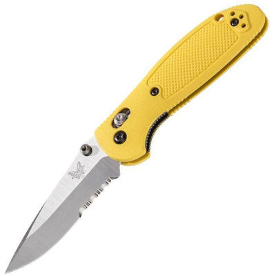 Нож Benchmade Pardue Griptilian Mini, полусерейтор, желтый (556S-YEL)