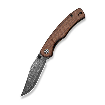 Нож складной карманный Civivi Clingman (7.6 см) Damascus / Guibourtia Wood дерево