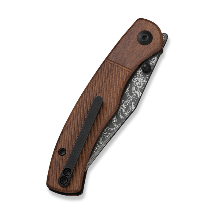 Нож складной карманный Civivi Clingman (7.6 см) Damascus / Guibourtia Wood дерево  