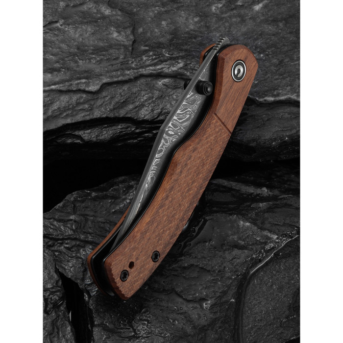 Нож складной карманный Civivi Clingman (7.6 см) Damascus / Guibourtia Wood дерево  