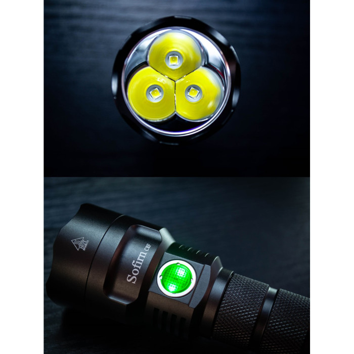 Ручной фонарь Sofirn C8F 3*CREE XP-L 3500 лм 1*21700  