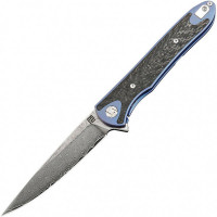 Нож Artisan Shark Damascus Titanium (Blue)