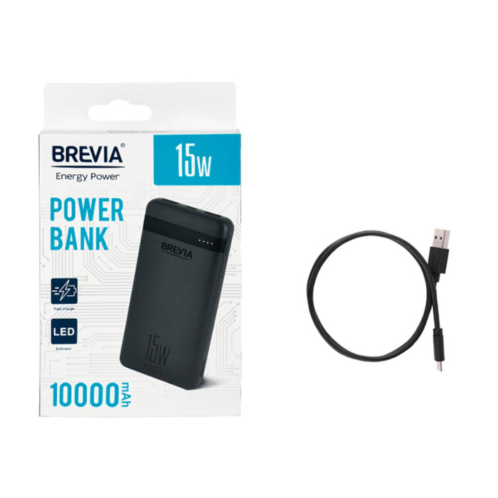 Повербанк (Power Bank) Brevia 10000mAh 15W Li-Pol  