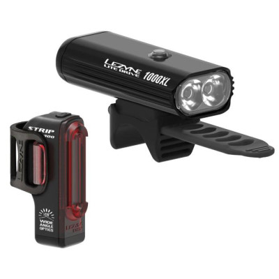 Комплект фар Lezyne LITE DRIVE 1000XL / STRIP PRO PAIR 1000/300 люменов Y13