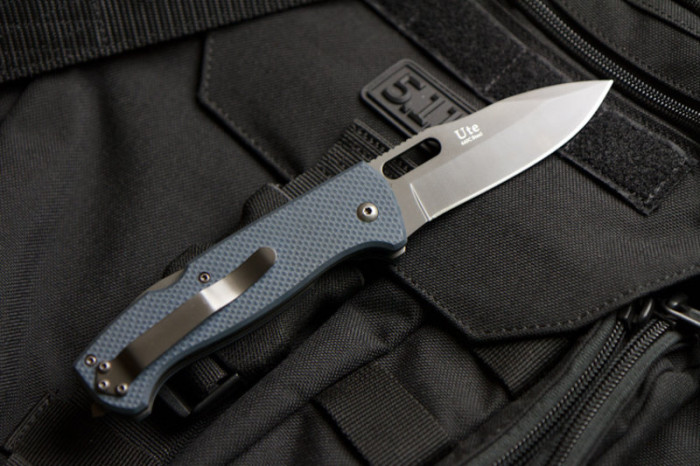 Нож Kizlyar Supreme Ute, сталь 440C, рукоять G10 (серый)  