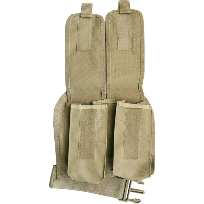 Подсумок Leapers двойной, на ногу coyote  