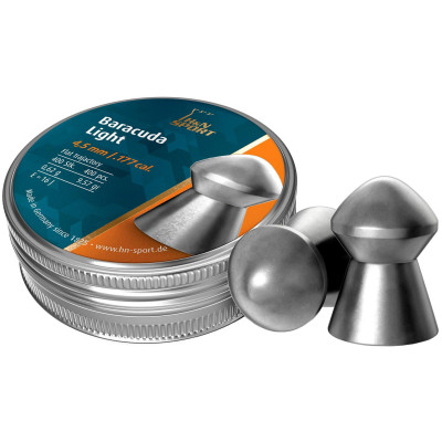Пули пневматические H&amp;N Baracuda Light 4,5 мм 0,62 г 400шт/уп (92244500004)