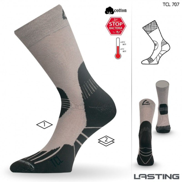 Термоноски трекинг Lasting TCL 707 - XL - бежевый  