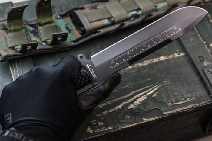 Нож Kizlyar Supreme Survivalist X, сталь D2 Gray Titanium  