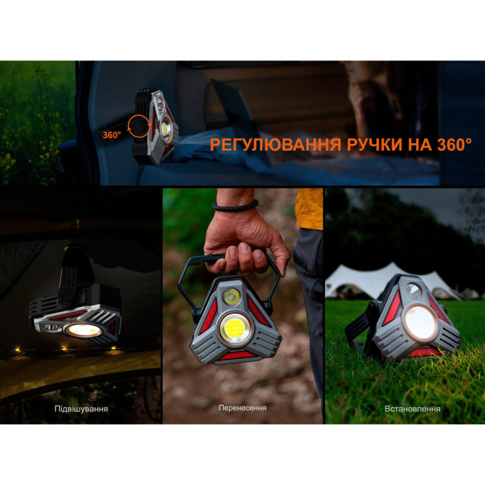 Фонарь кемпинговый сверхмощный Fenix CP50R 5500лм, 4 цвета диодов  