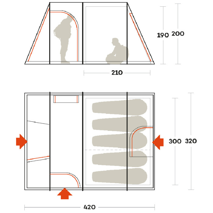 Палатка Ferrino Proxes 5 Blue  