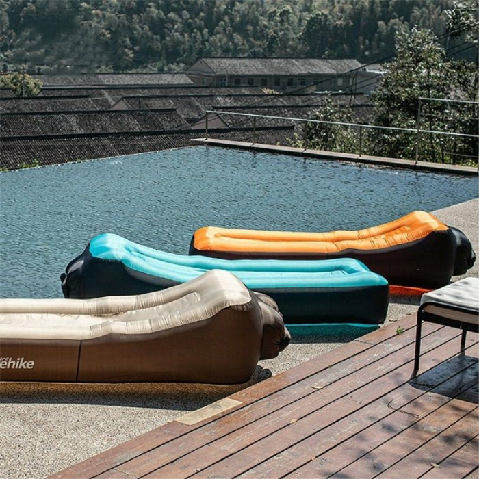 Матрас Naturehike NH20FCD05 надувной, высокий,  голубой  