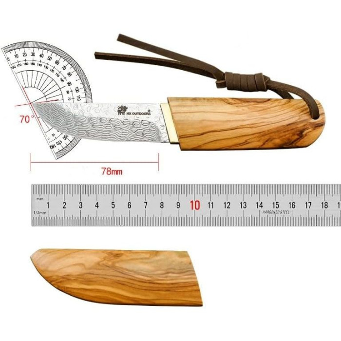 Нож HX Outdoors DM-036, светлое дерево  